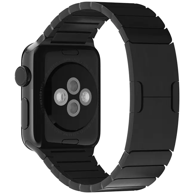 Black Smartwatch with Metal Strap