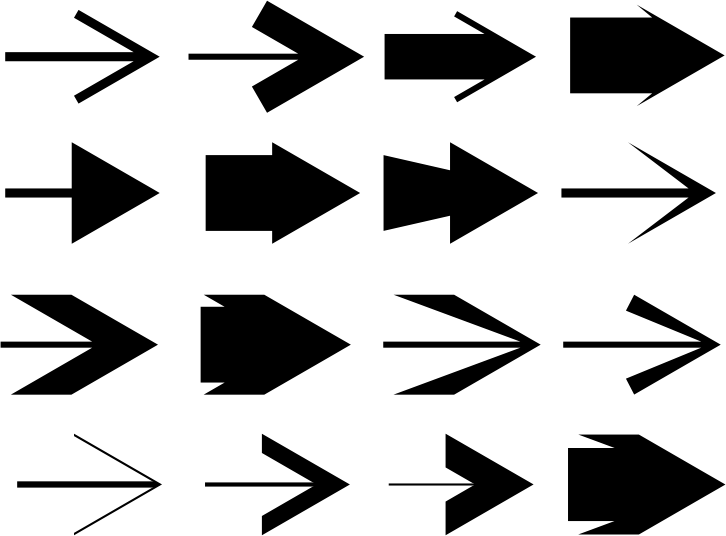 Various Arrow Icons for Direction