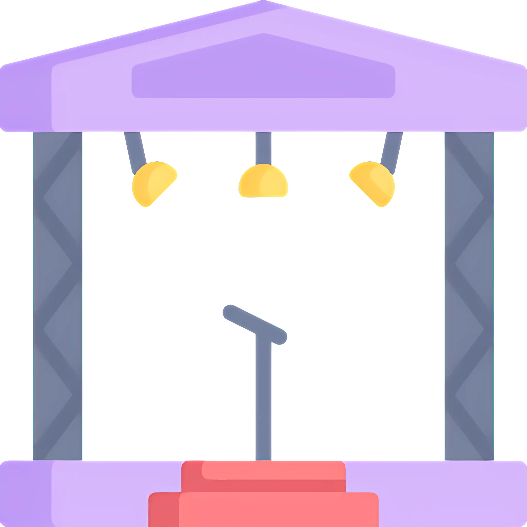 Stage with Microphone and Lights
