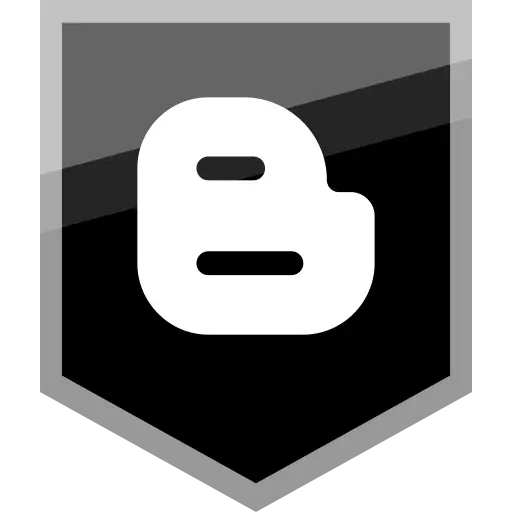 Black and White Blogger Logo