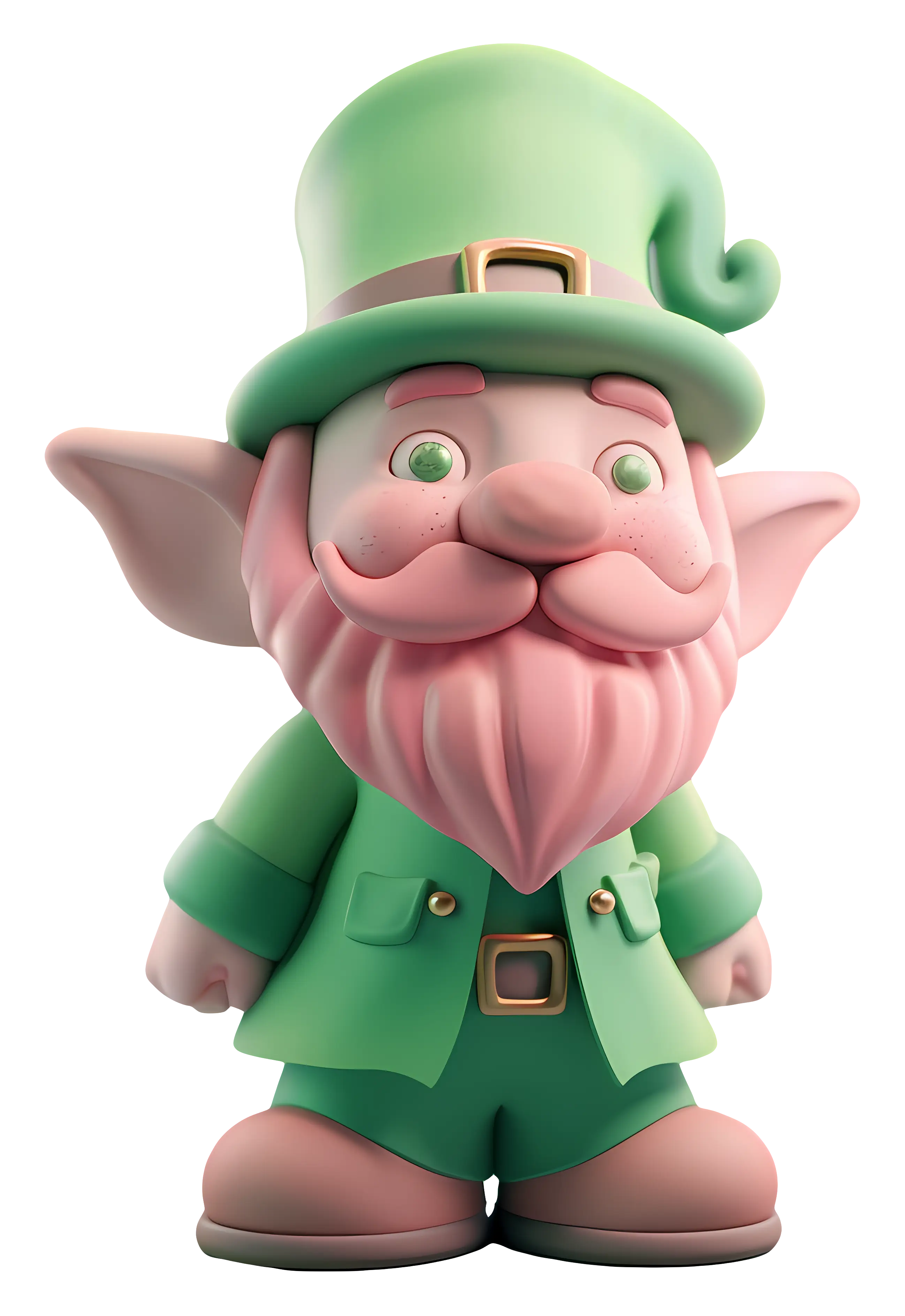 Leprechaun Cartoon Character in Green Outfit