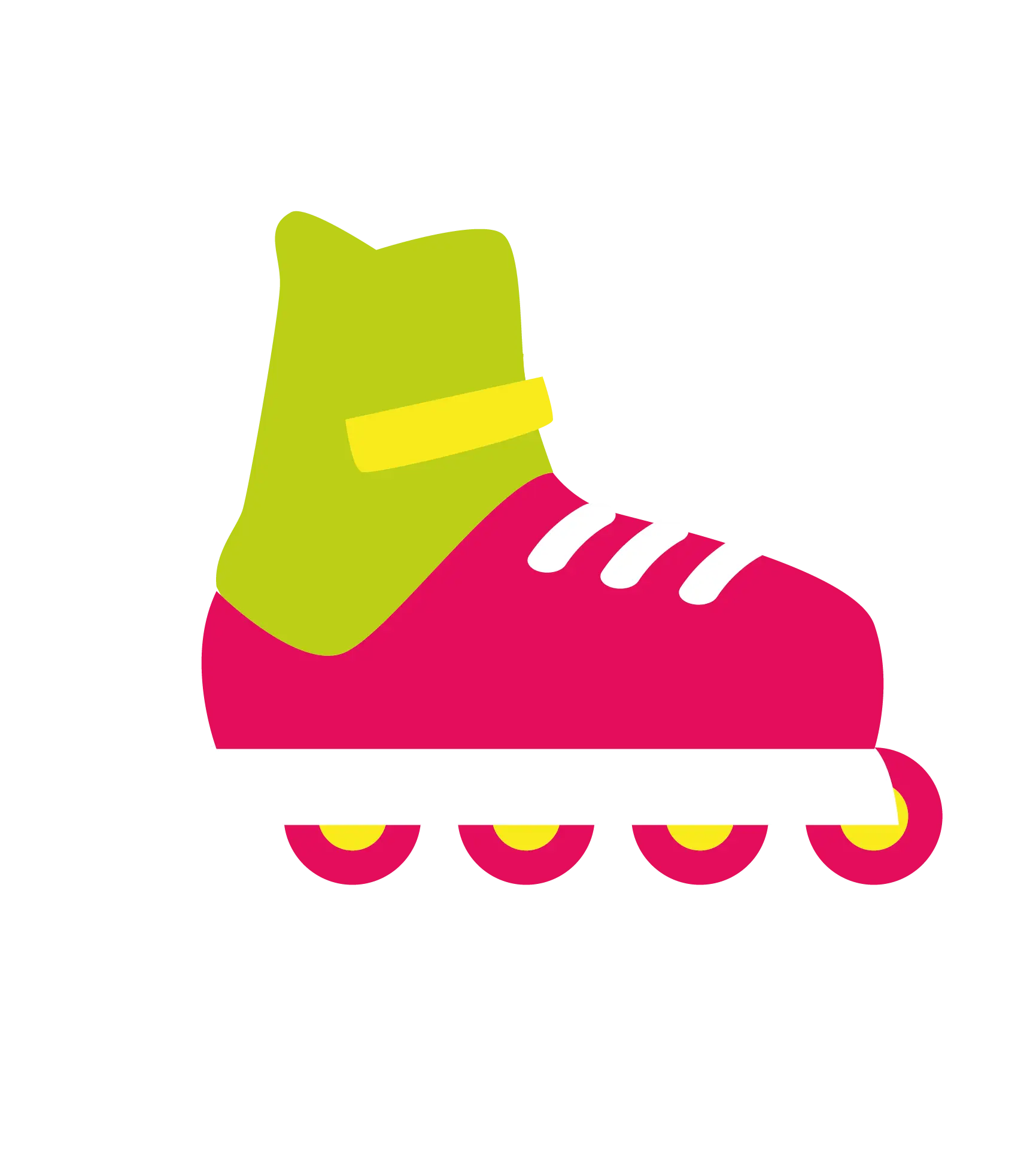 Colorful Roller Skate Illustration