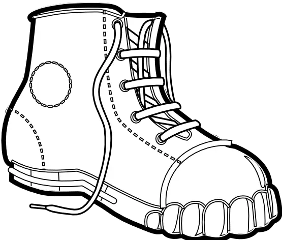 Cartoon Shoe Outline Drawing