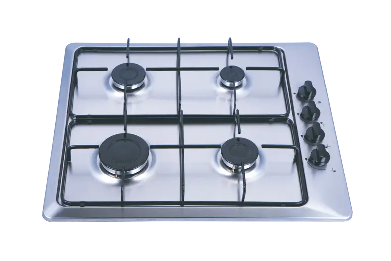 Stainless Steel Gas Stove with Four Burners