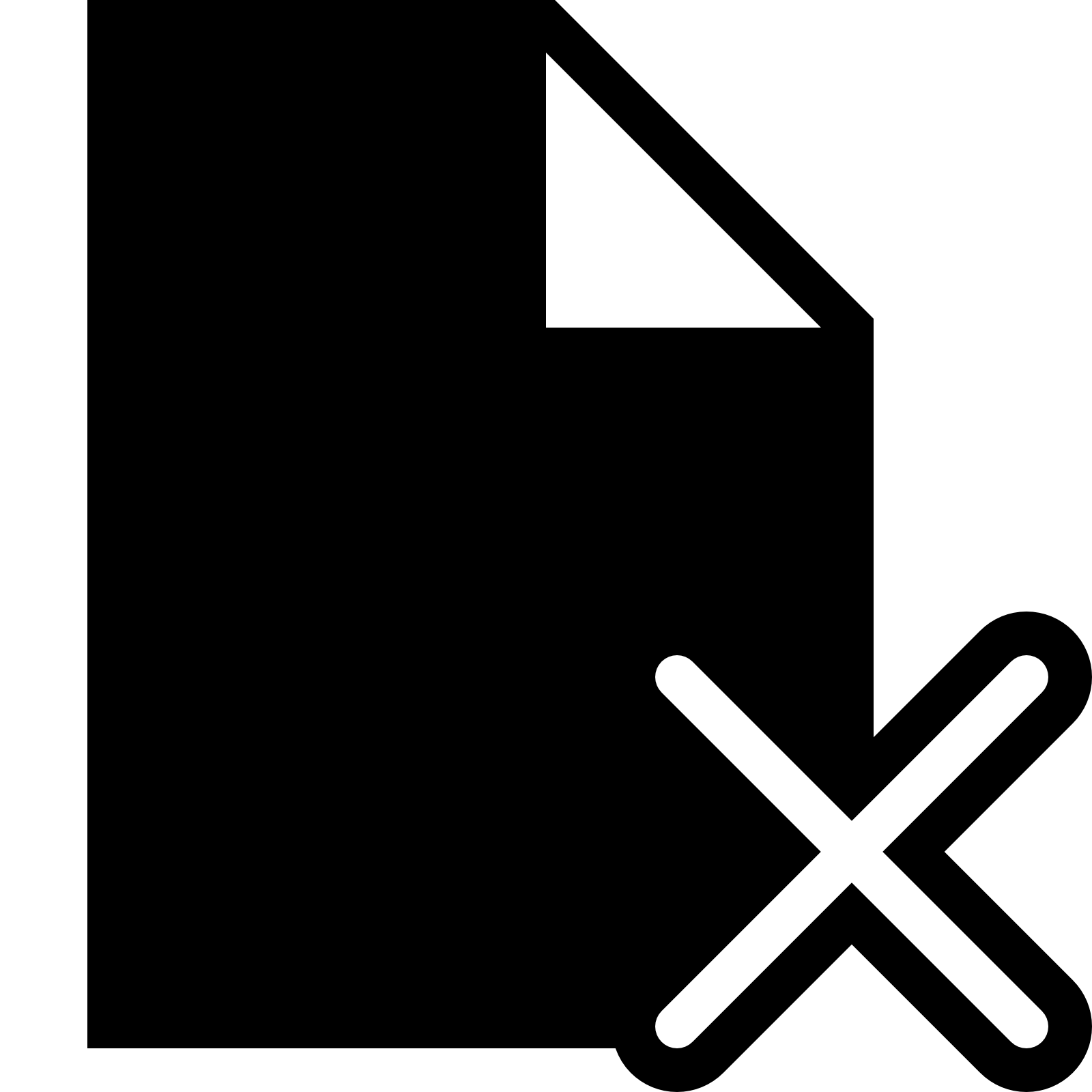 Black Document Error Icon