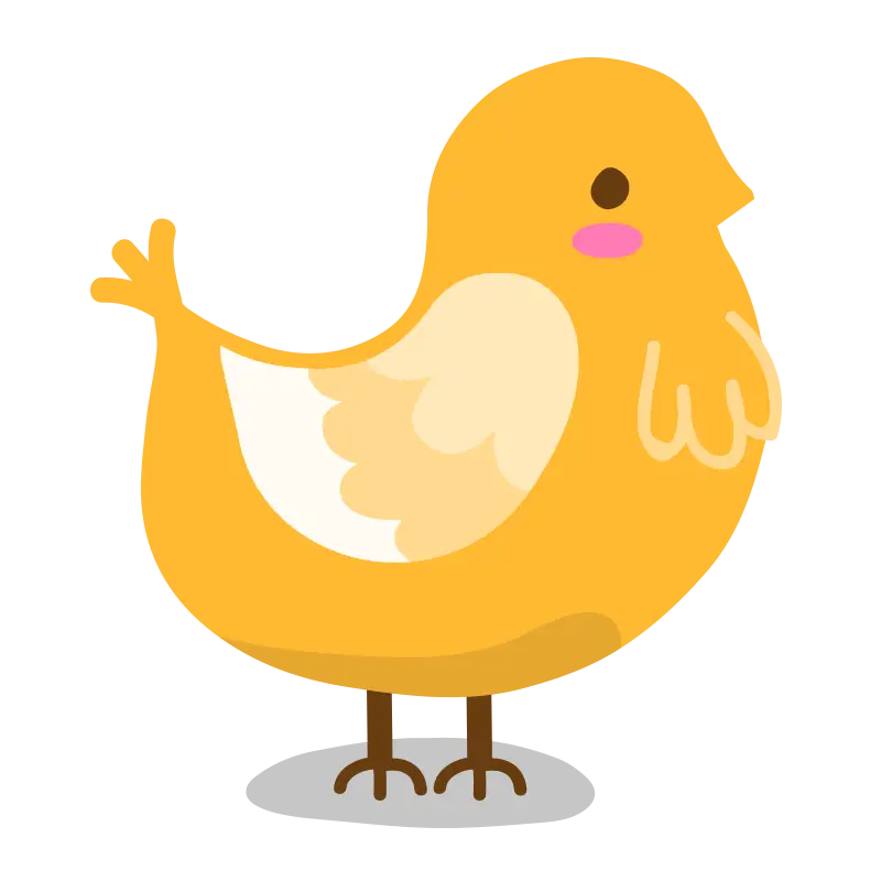 Yellow Cartoon Bird Illustration