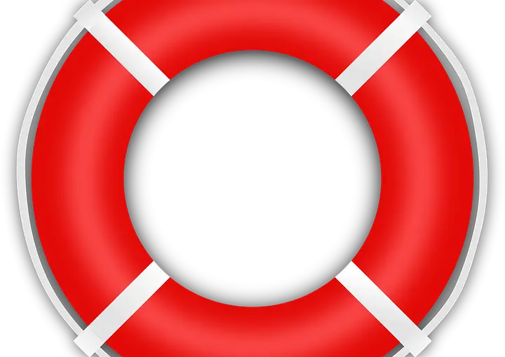 Bright Red Lifebuoy Illustration