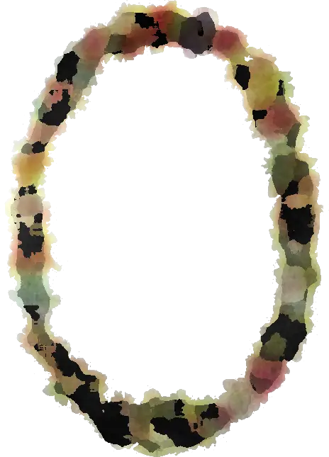 Colorful Watercolor Oval Frame