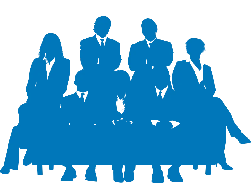 Silhouettes of Business Team Illustration