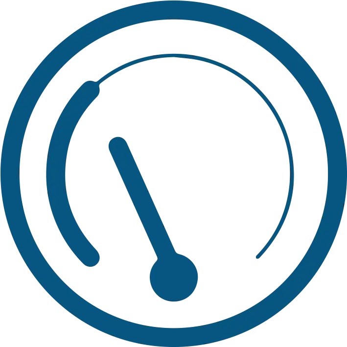 Blue Speedometer Icon Illustration
