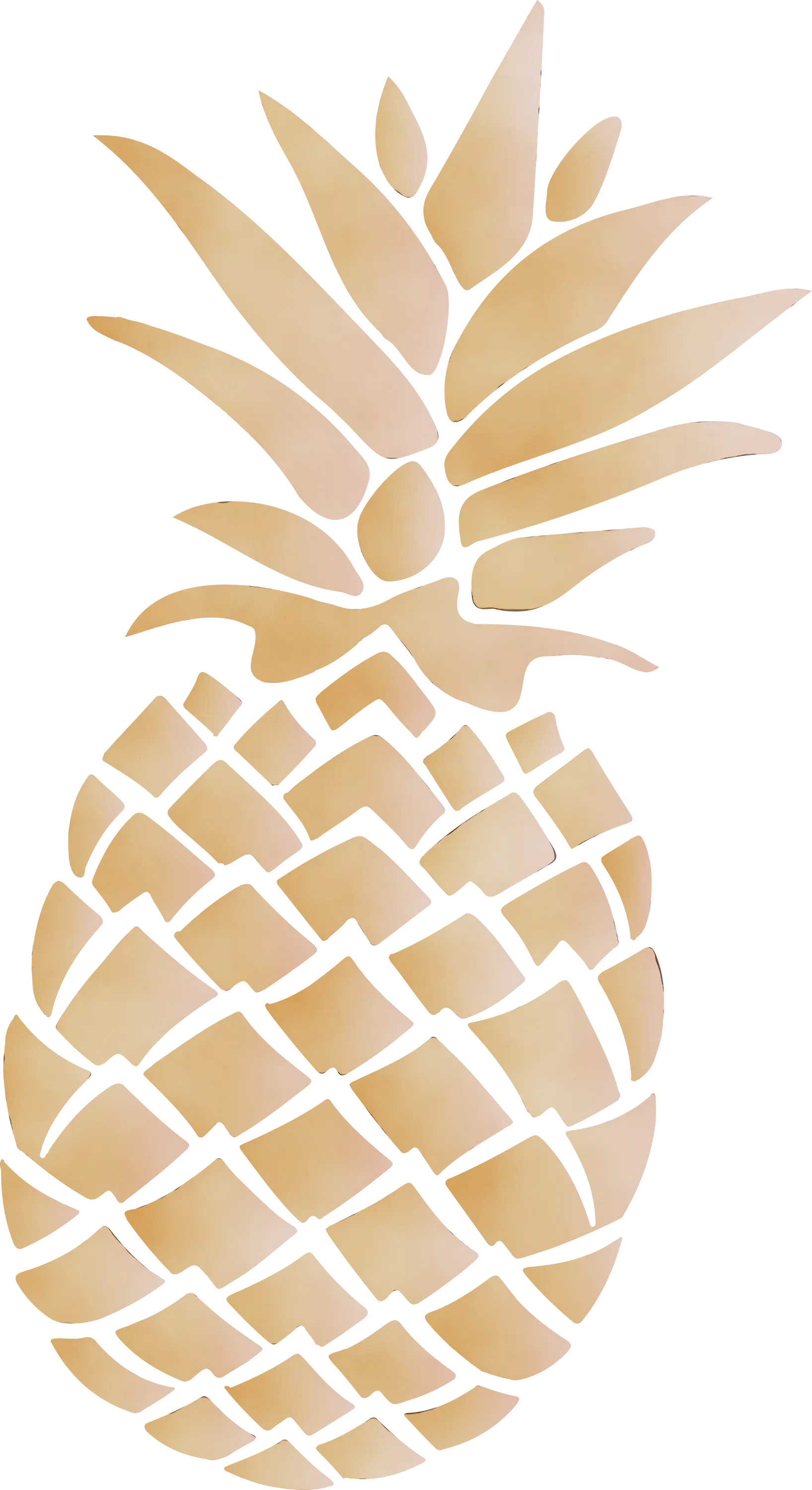 Golden Pineapple Illustration