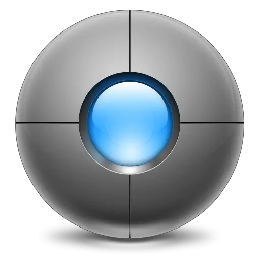Round Blue Button Icon