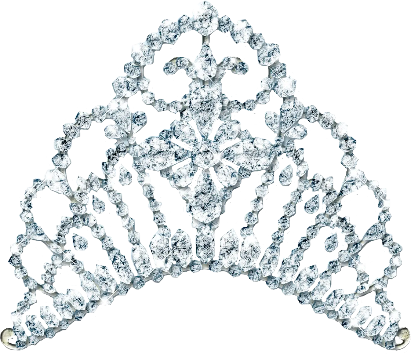 Crystal Tiara Adorned with Diamonds