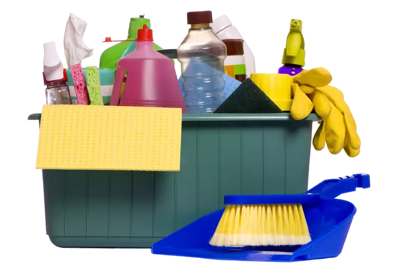 Bucket of Cleaning Supplies