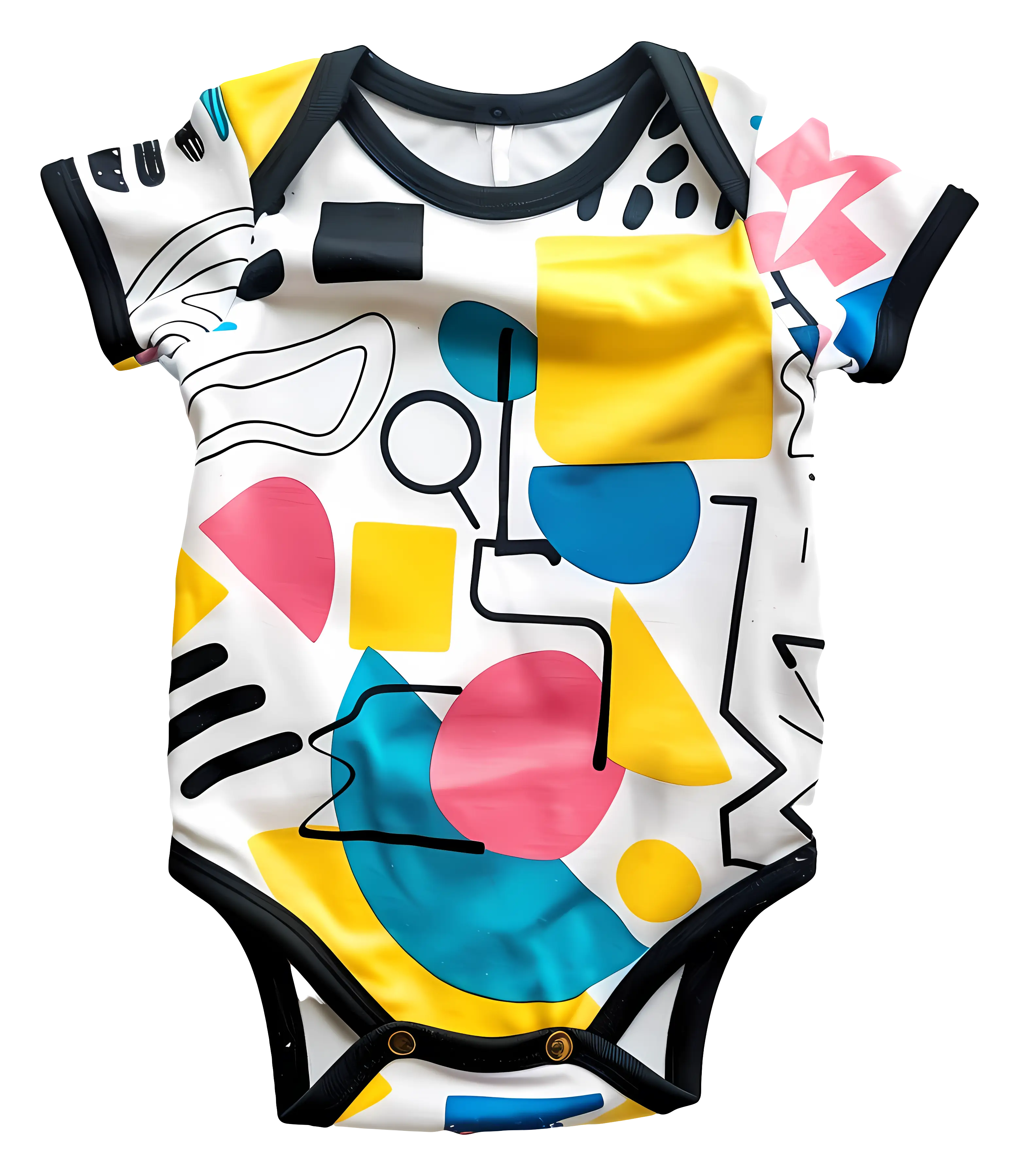 Colorful Baby Onesie with Geometric Patterns
