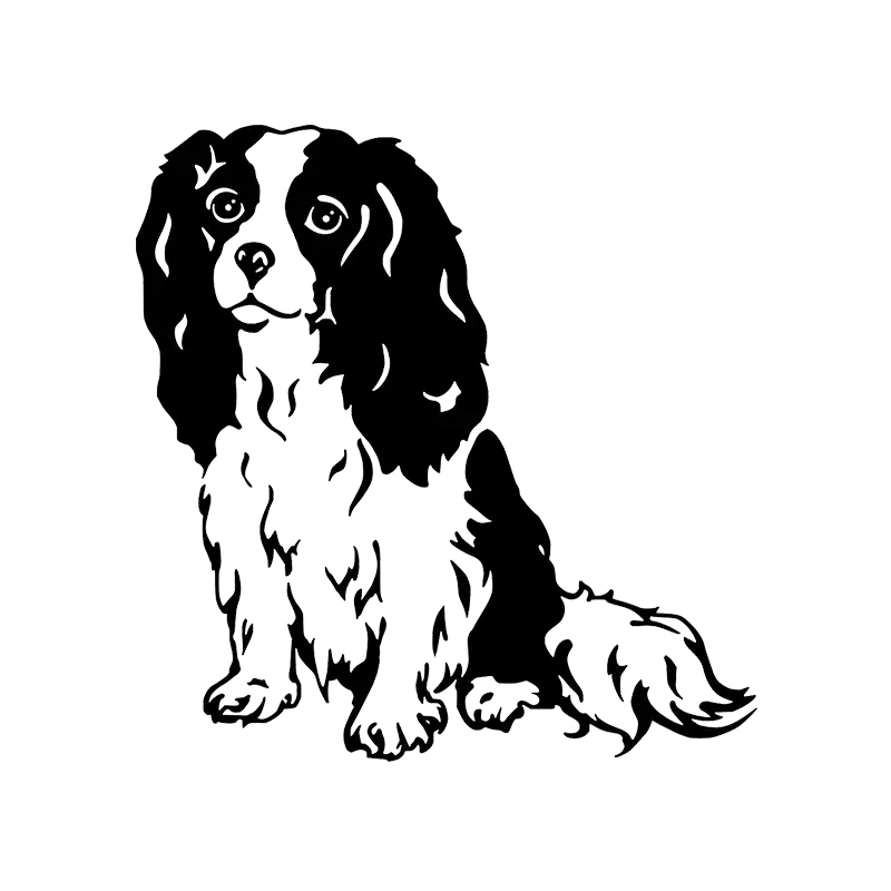 Black and White Dog Illustration