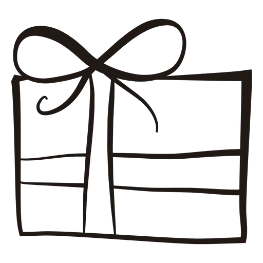 Black and White Gift Box Sketch