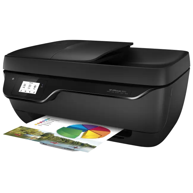 Black Multifunction Printer Printing a Document
