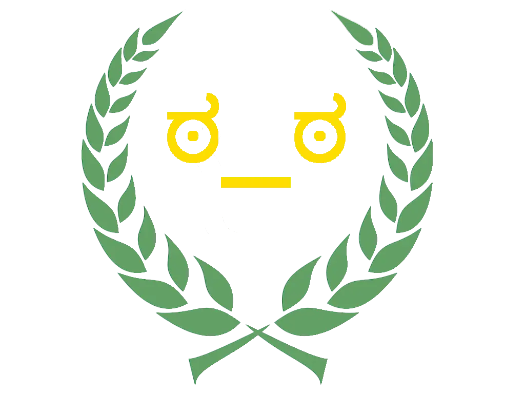 Laurel Wreath with Serious Face