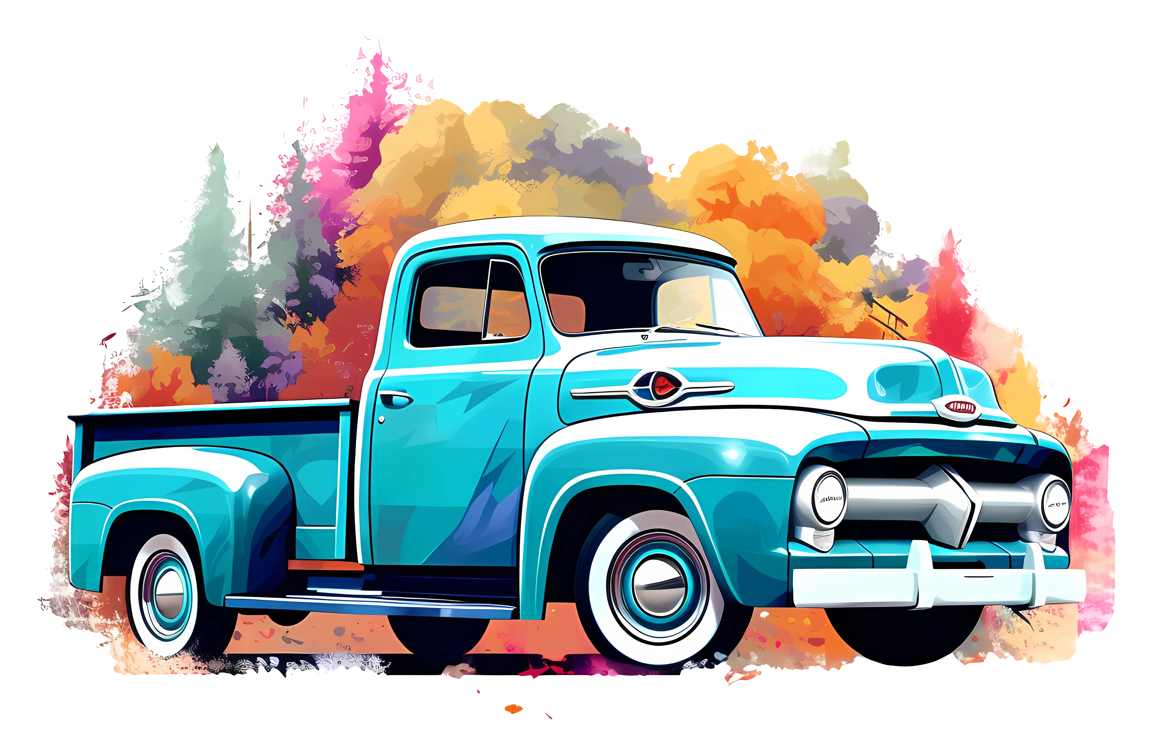 Vintage Blue Pickup Truck