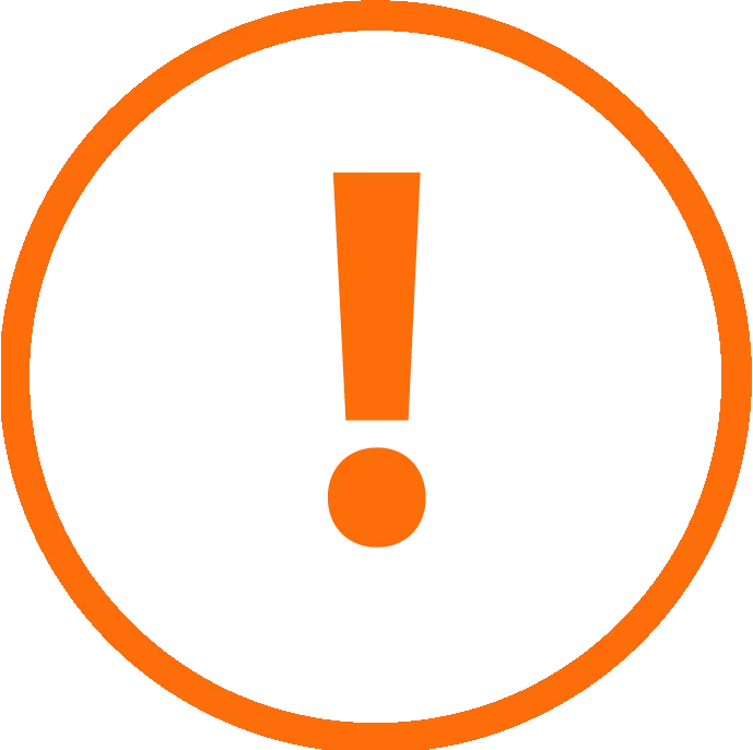 Orange Exclamation Circle Warning Icon