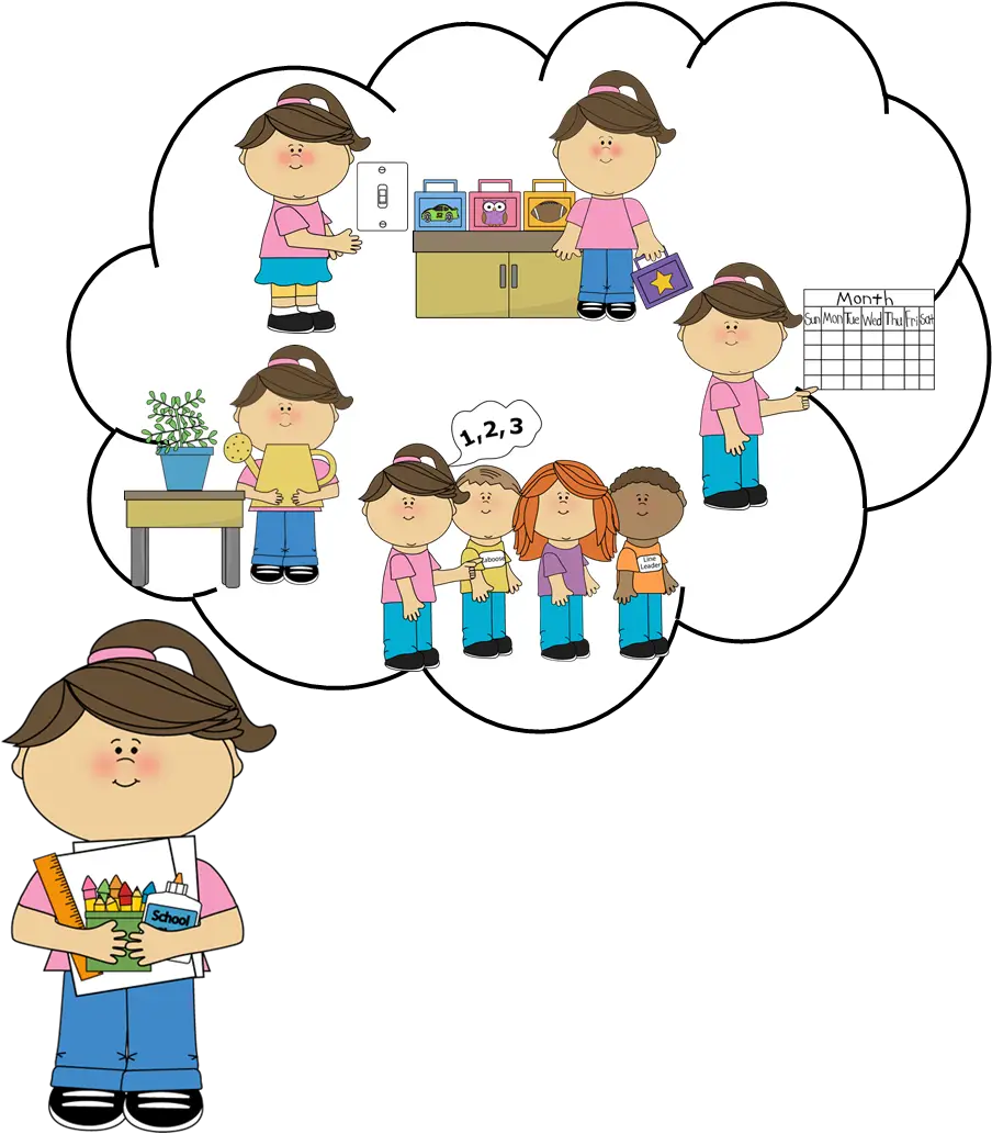 Teacher and Students in Classroom Activities