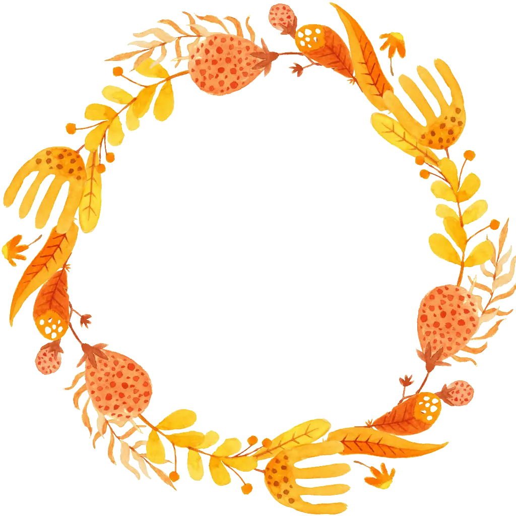 Autumn Wreath Illustration with Seasonal Vibes