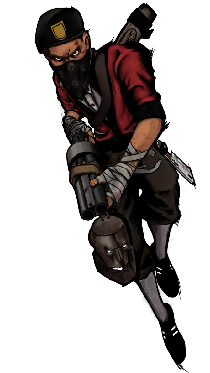 Masked Character with Gun
