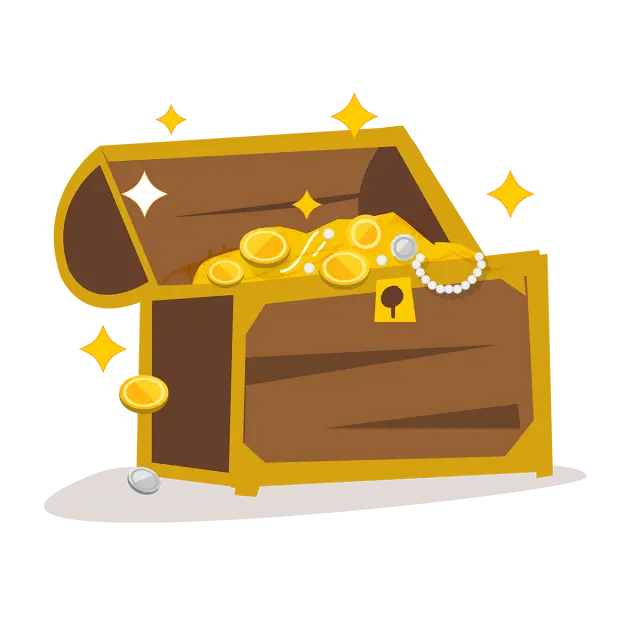 Treasure Chest with Gold
