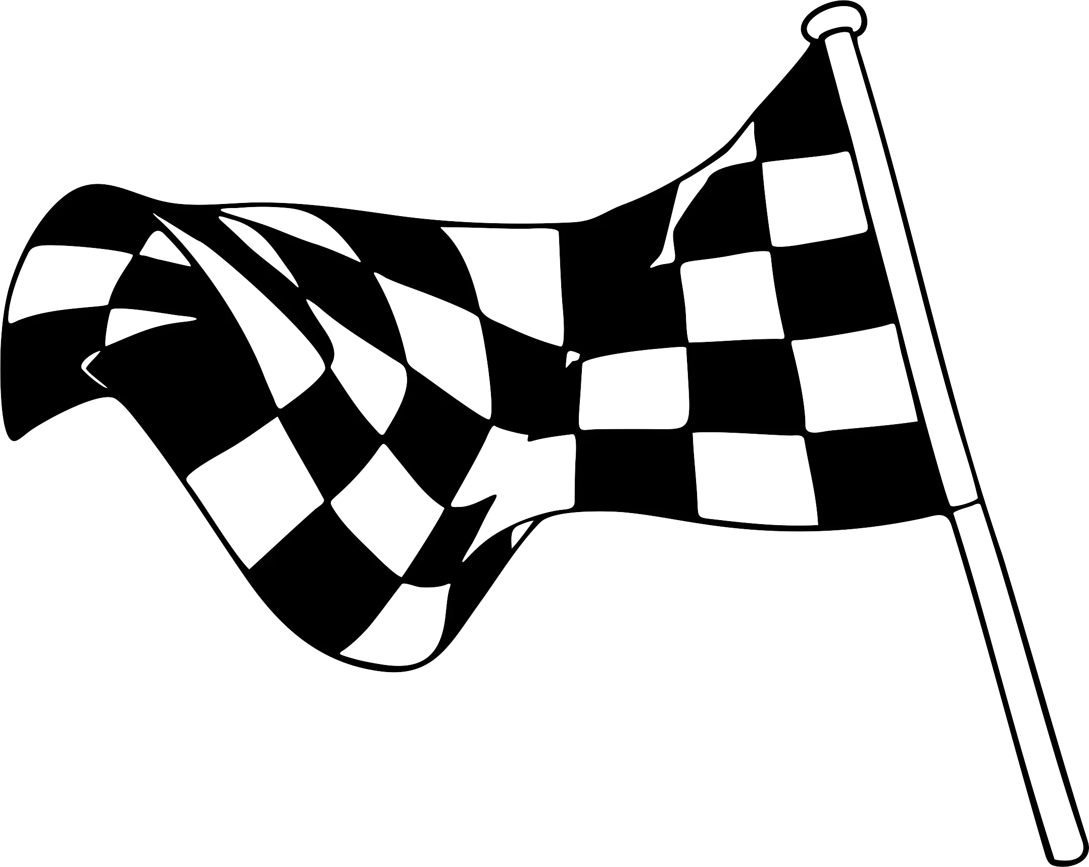 Black and White Checkered Racing Flag