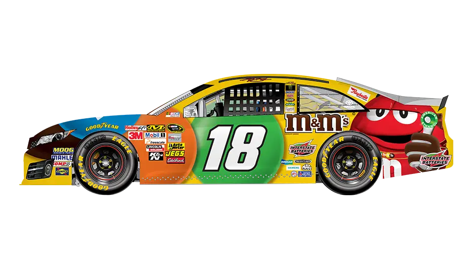 Colorful Race Car with Number 18