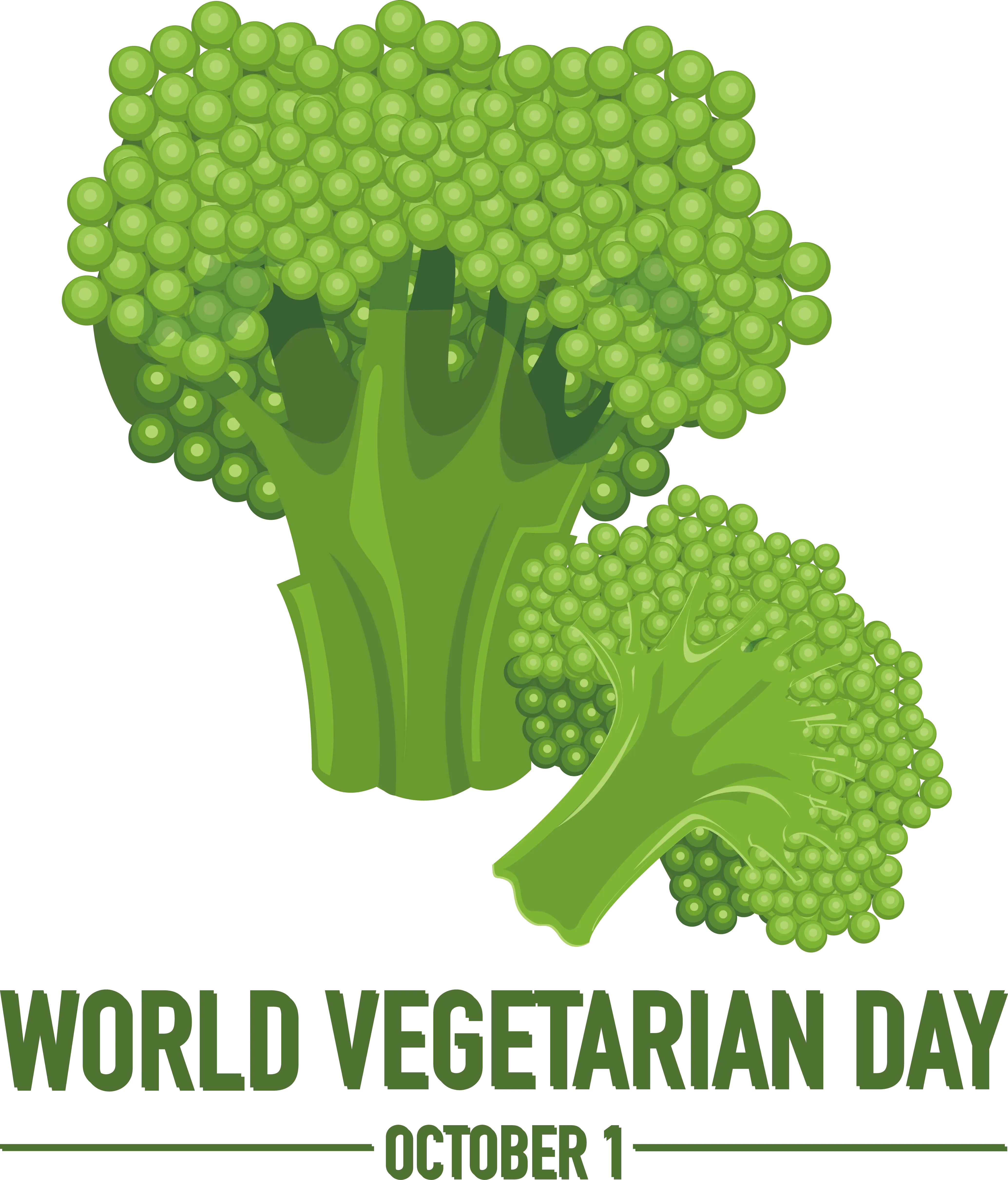 World Vegetarian Day Illustration with Broccoli