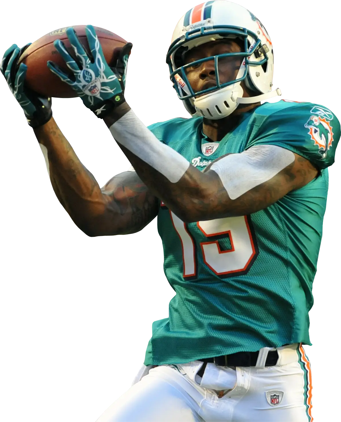 Football Player Catching a Pass
