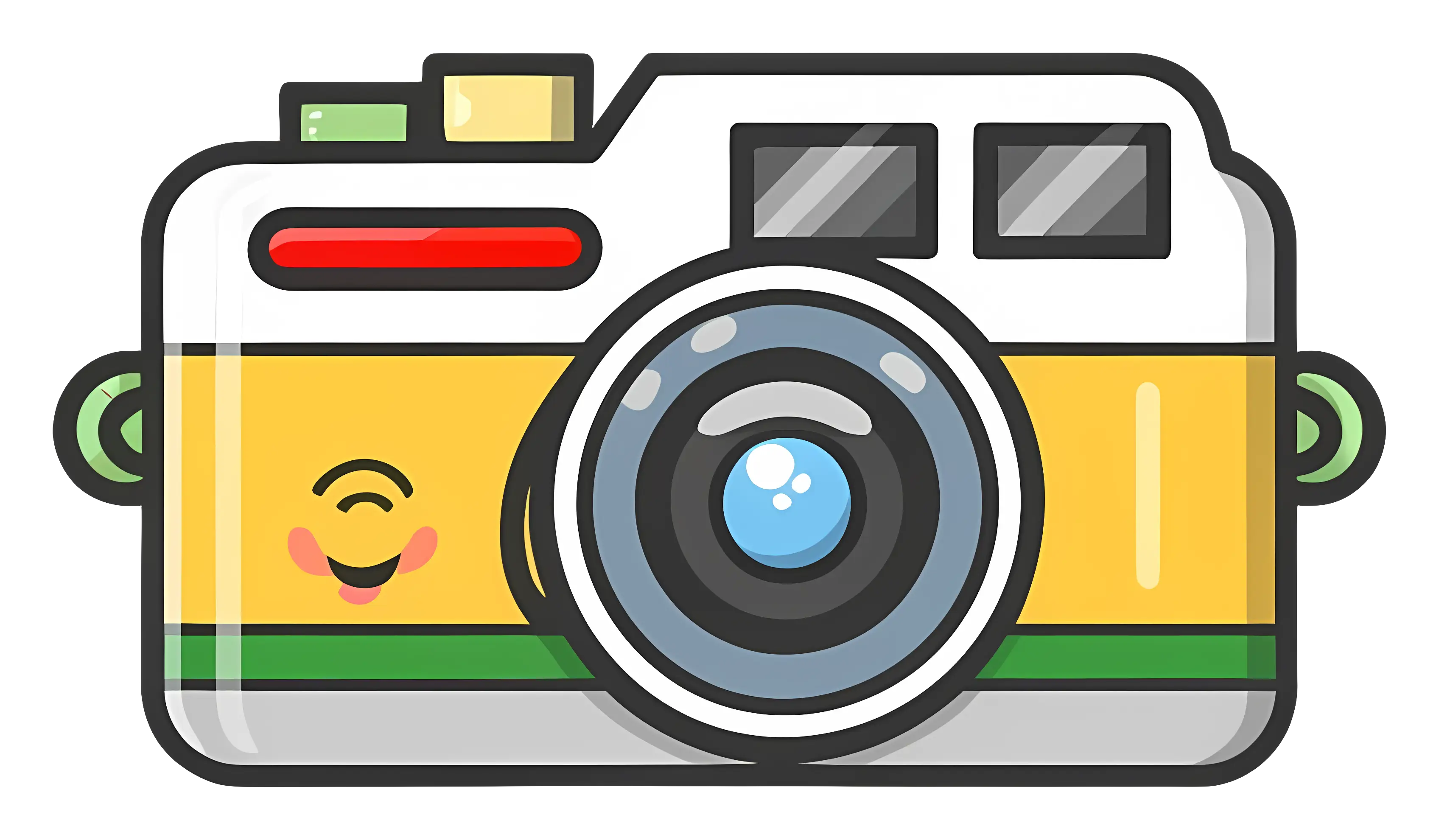 Cute Cartoon Style Camera Illustration