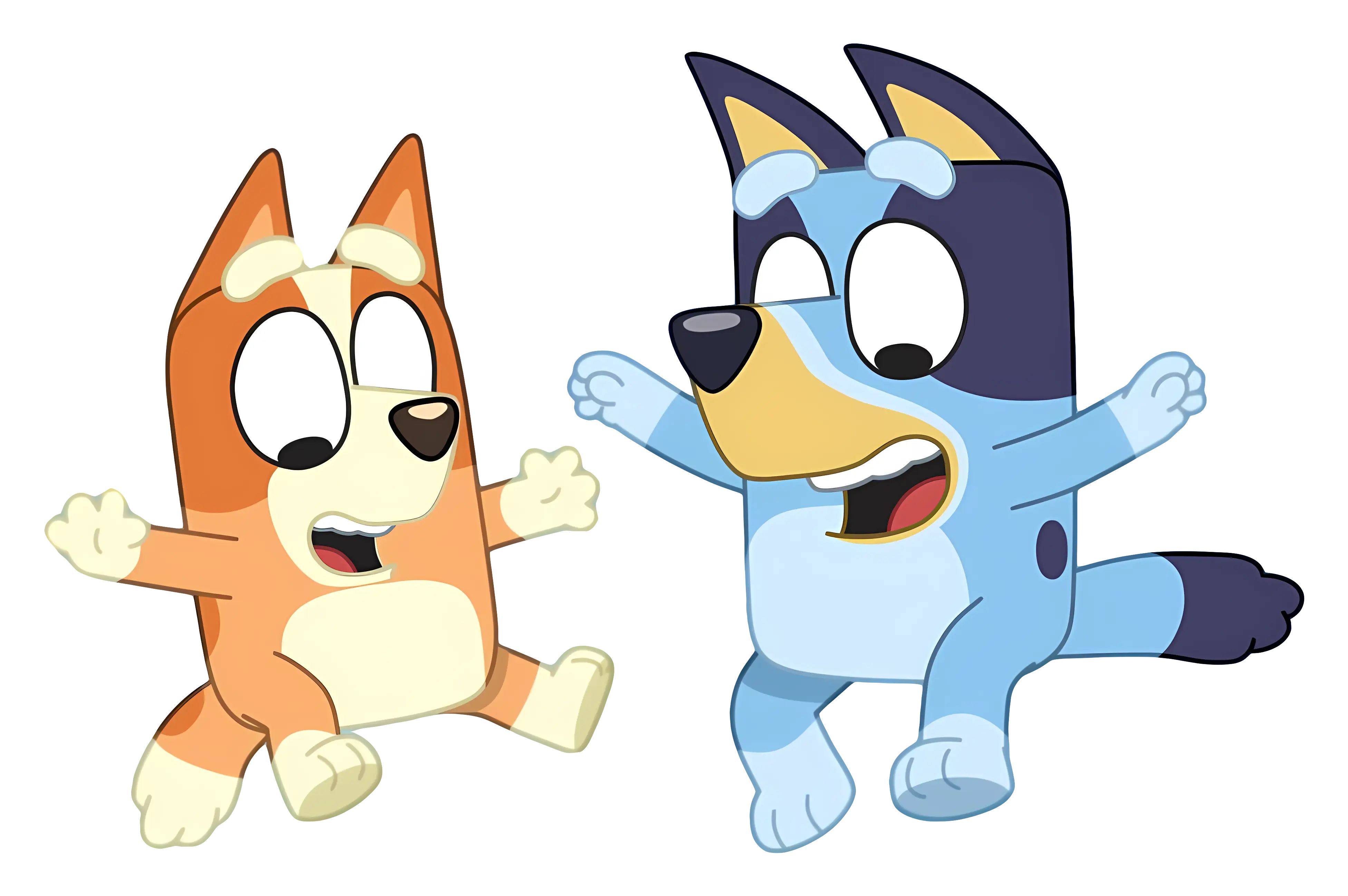 Happy Jumping Cartoon Dogs