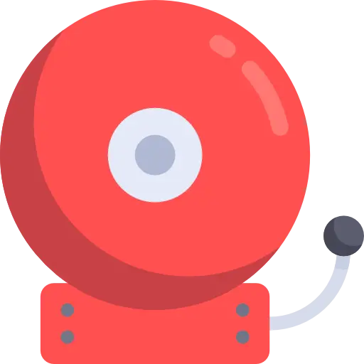 Red Fire Alarm Bell