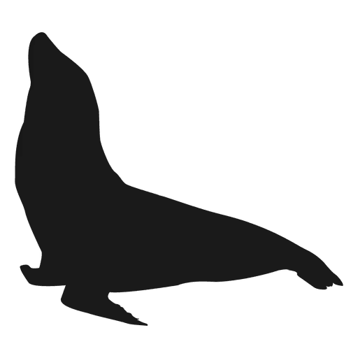 Seal Silhouette in Black Design