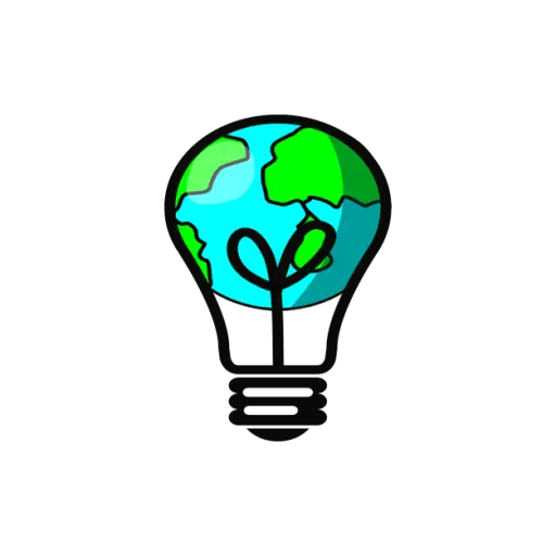 Eco-Friendly Globe Light Bulb Symbol