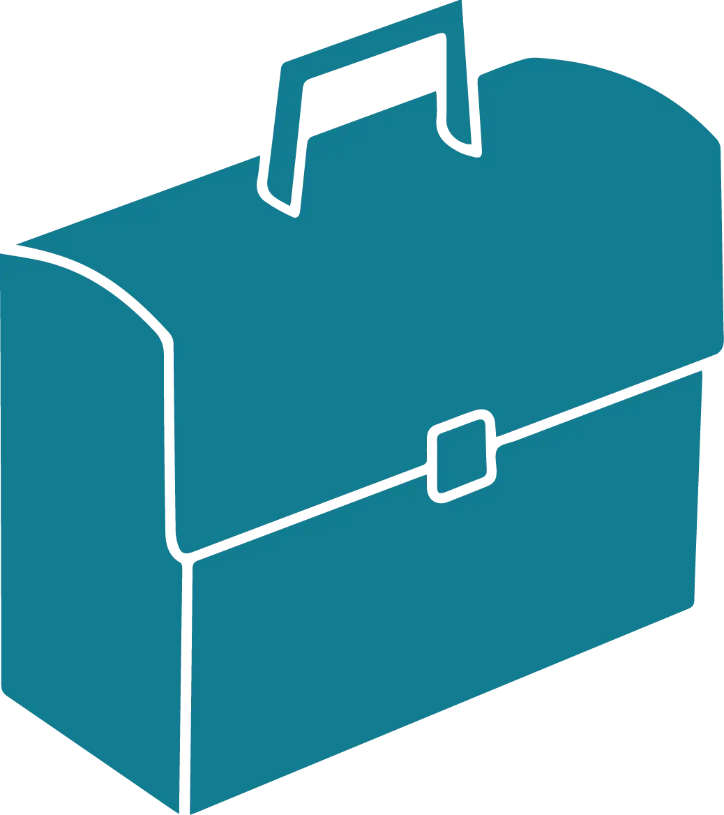 Stylized Blue Suitcase Icon