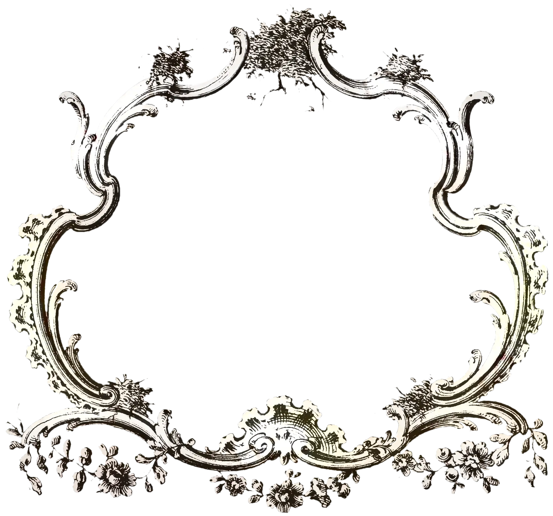 Vintage Frame with Ornamental Flourish