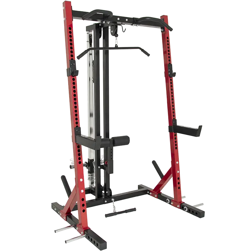 Red Power Rack for Fitness Training