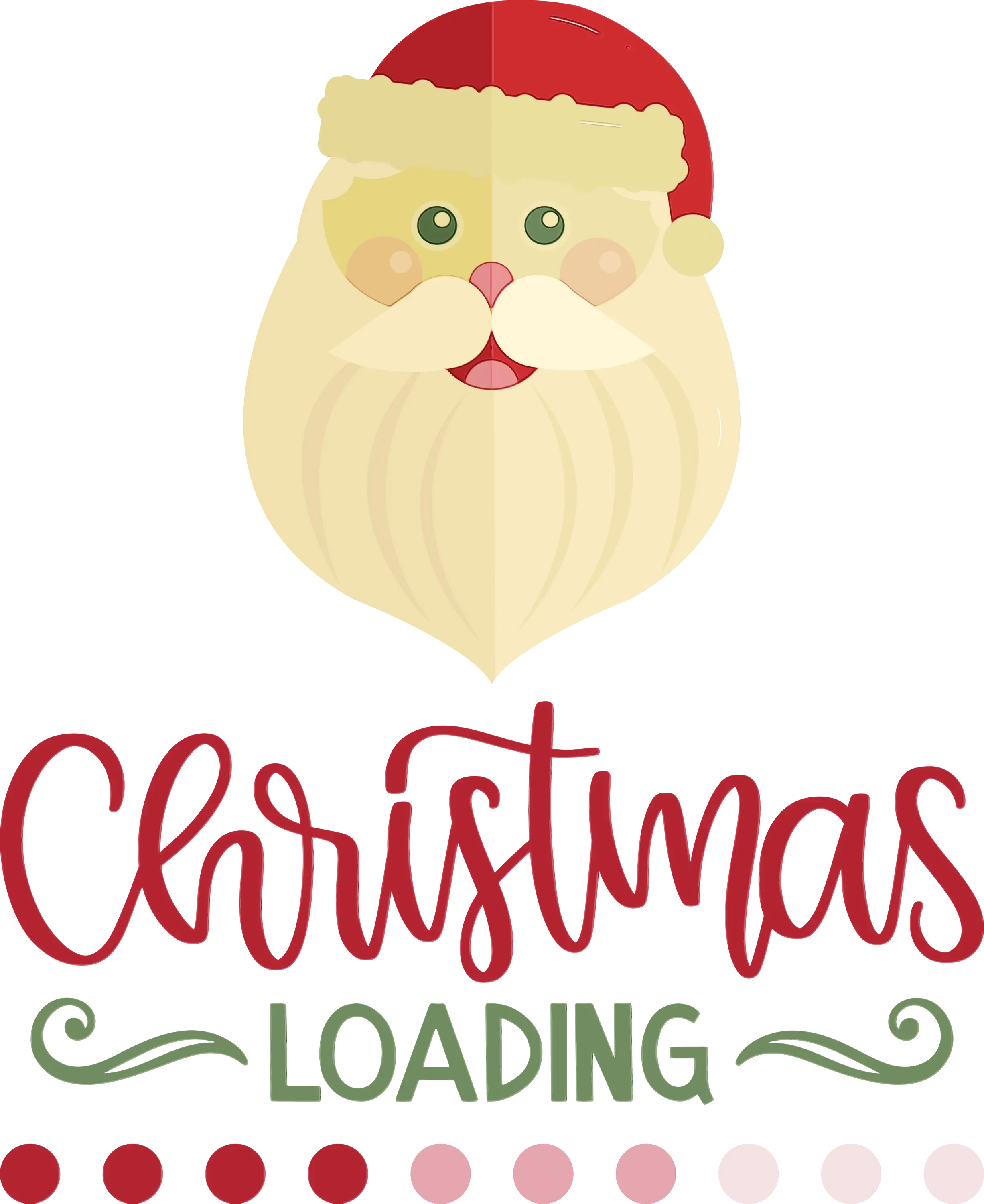 Christmas Santa Illustration with Loading Text