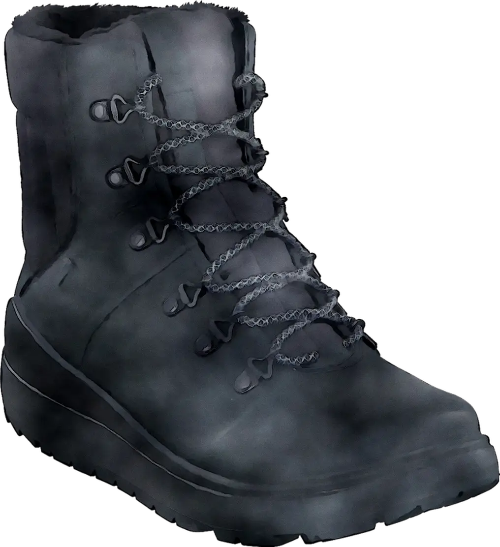 Black Sturdy Winter Boot Design