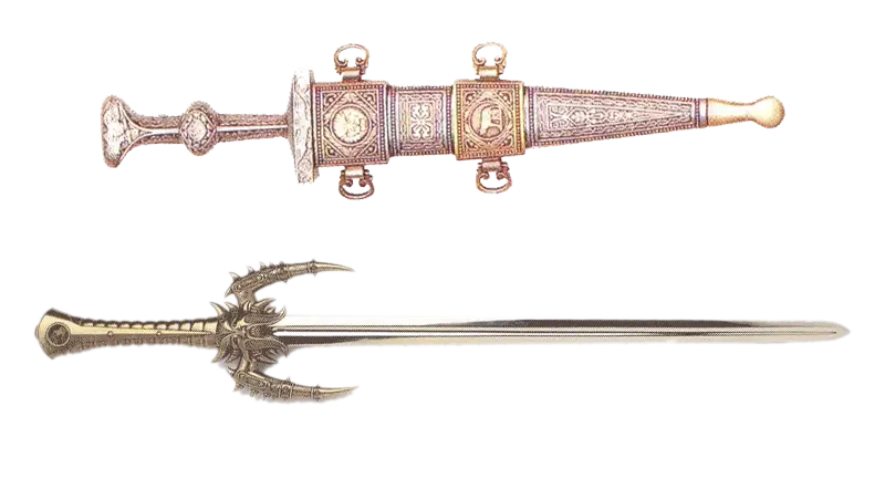Medieval Sword and Dagger with Sheath