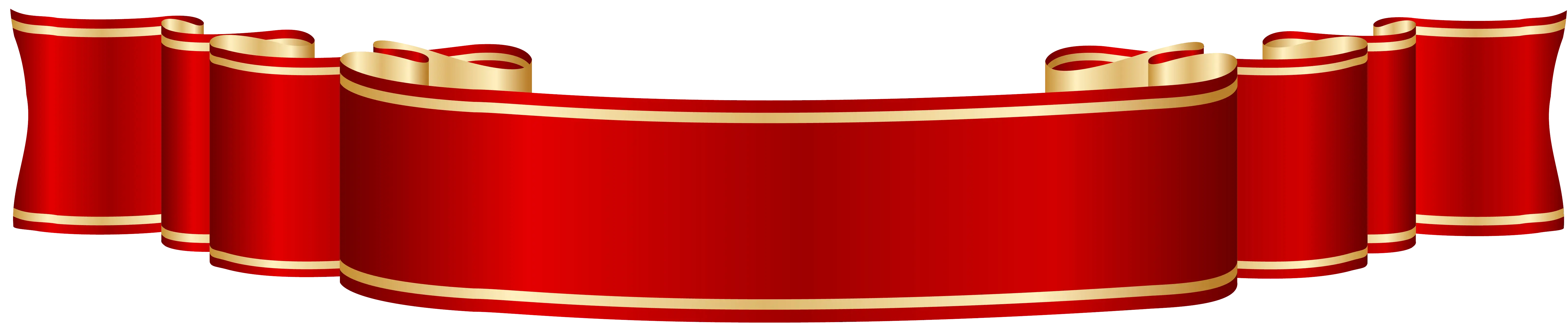 Elegant Red Ribbon with Gold Accents