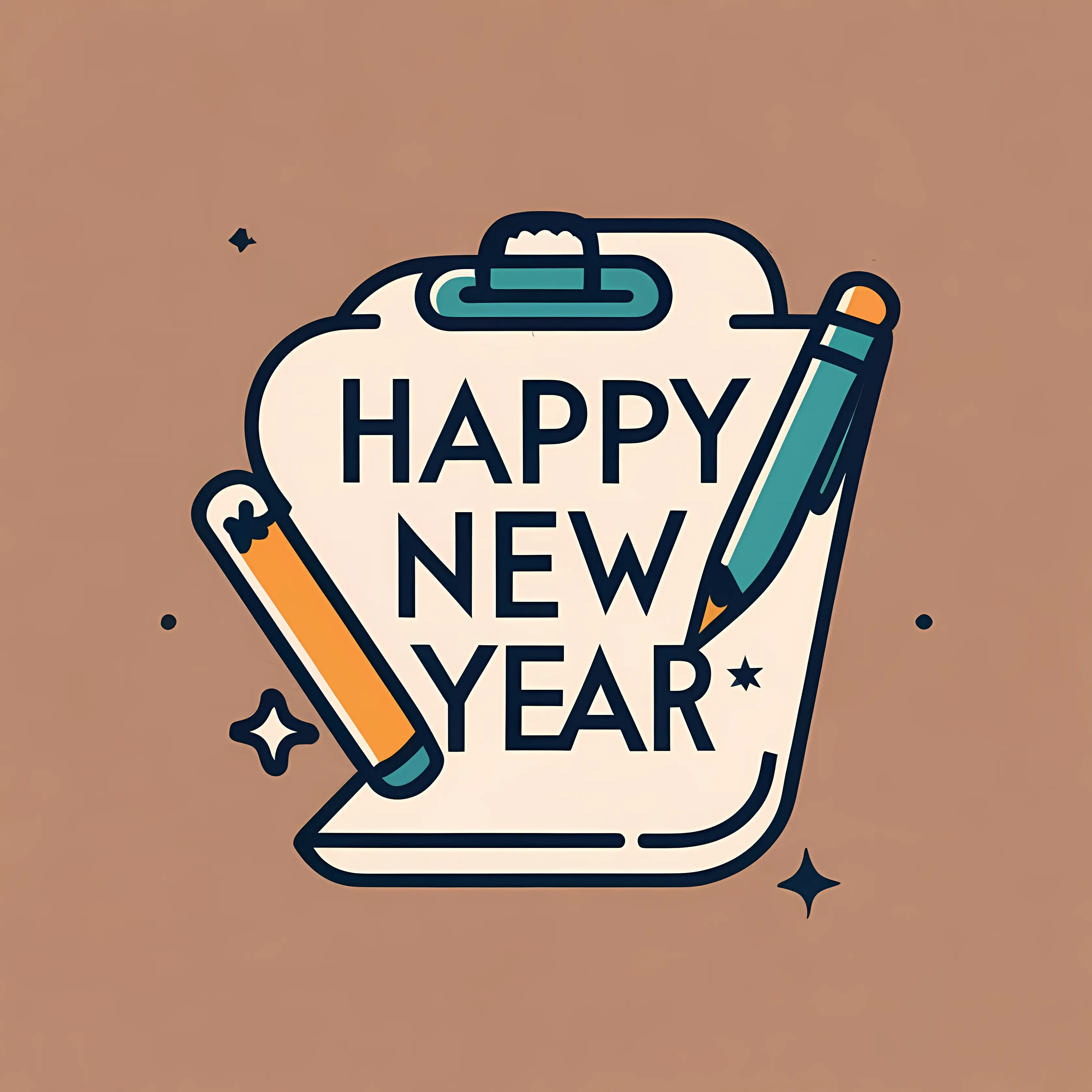 Happy New Year Greeting Card