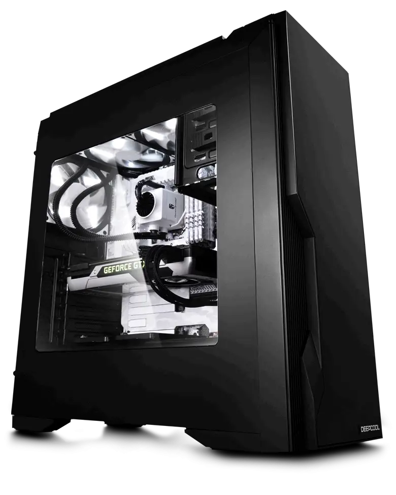 Modern Gaming PC with Glass Panel