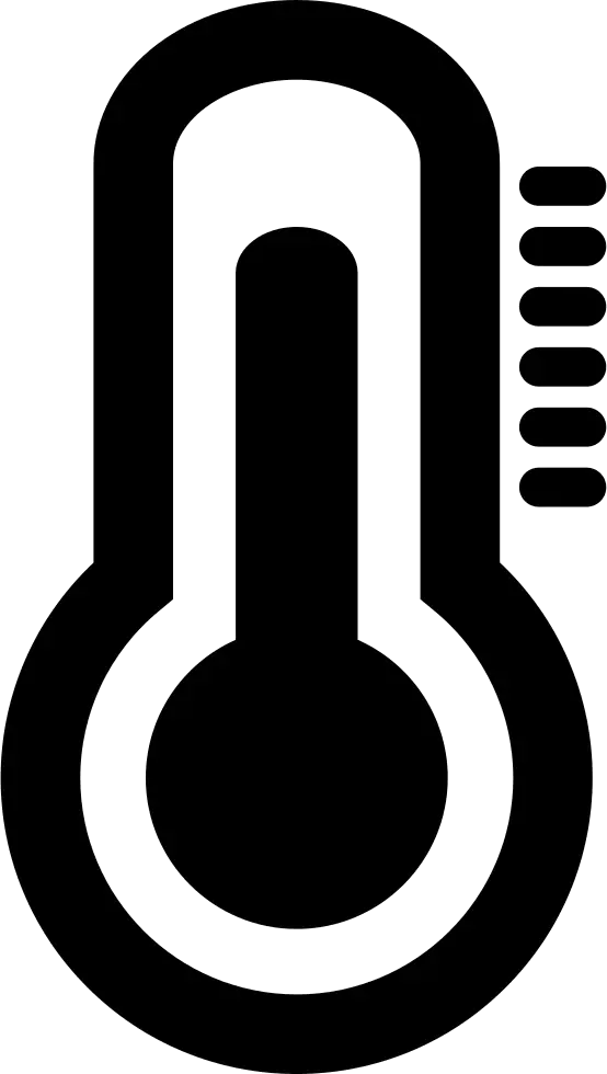 Black Thermometer Icon Design