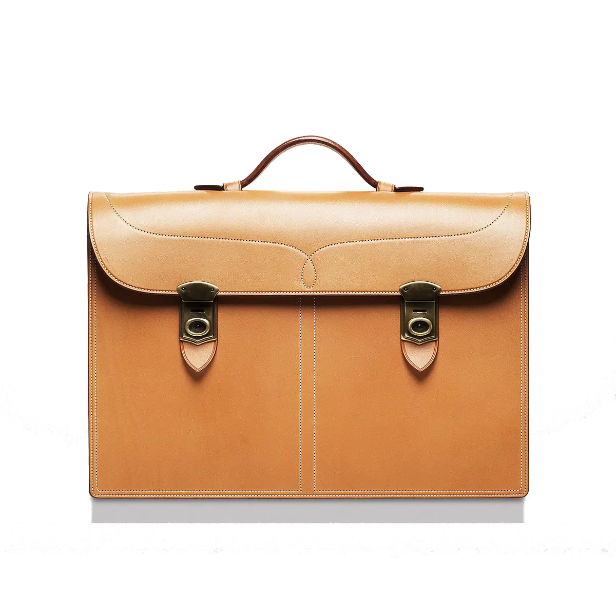 Elegant Brown Leather Briefcase for Office Use