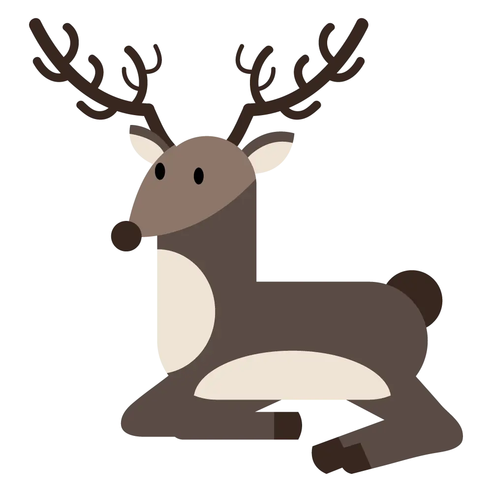 Cartoon Reindeer for Christmas Decorations